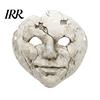 Masque d'Horreur Style Rétro Ancien Masque de Visage Fissuré pour Halloween, Mousse Respirante Légère Trous pour les Yeux Sinistres avec Sangle Réglable Accessoires Effrayants, pour