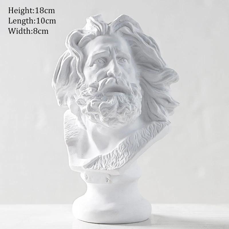 Ancient Greek Goddess Athena Sun God Apollo Mini Plaster Resin Statue Nordic Home Decoration David Head Figurine Art Ornaments