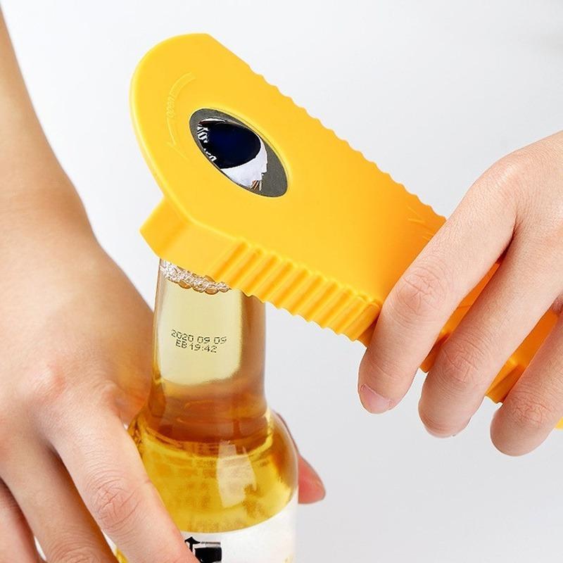 Multifunktionell Ölburköppnare Läskburkar Flasköppnare Halkfri Öl Dryck Läsk Vin Redskap Burköppnare Utomhusverktyg LS