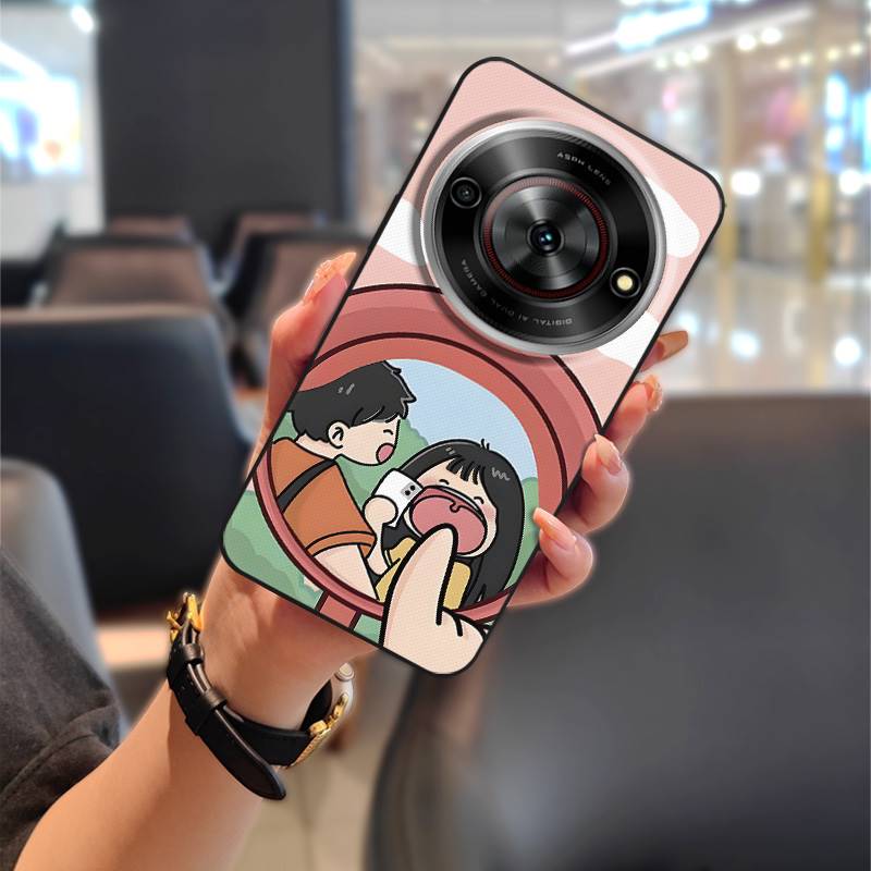 Dirt-resistant Cartoon Phone Case For ZTE Blade A75 5G/Nubia Focus 5G/Calf 5G Phone Pouch Soft case Fashion Design Cute