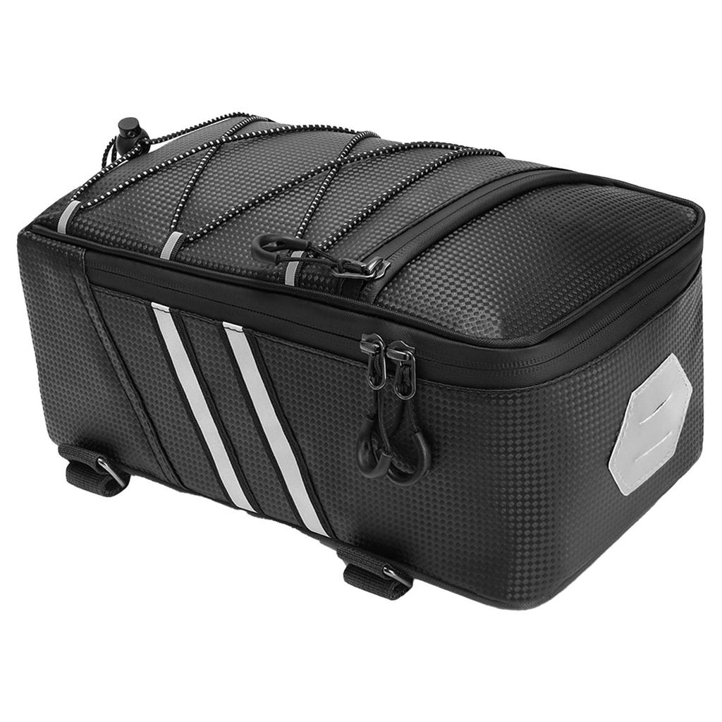 Fahrrad-Gepäckträgertasche Ladefläche Fahrradkoffertasche mit Reflektoren für Motorrad