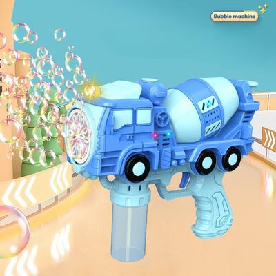 Cartoon Engineering Vehicle Bubble Gun Fully Automatic Mixer Truck Handheld Bubble Machine Baby Toys For Kids Summer Outdoor Fun