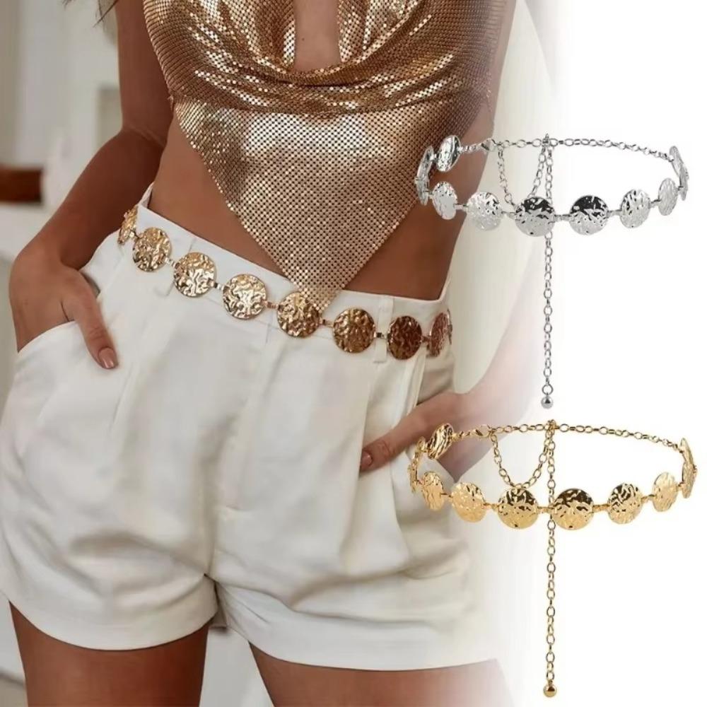 Versatile Punk Waist Chain Luxury Style Dress Waist Chain Simple Metal Waist Chain