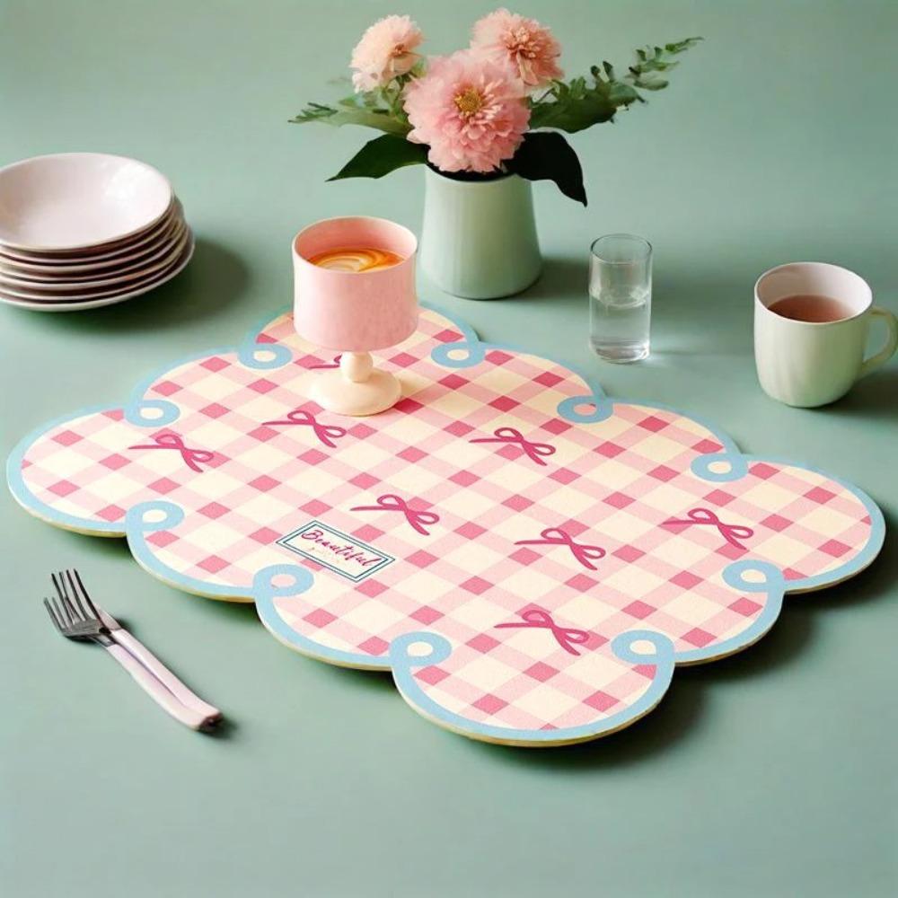 Water Absorbing Dining Table Mat Quick Drying Cup Coaster New Leather Placemat  Household