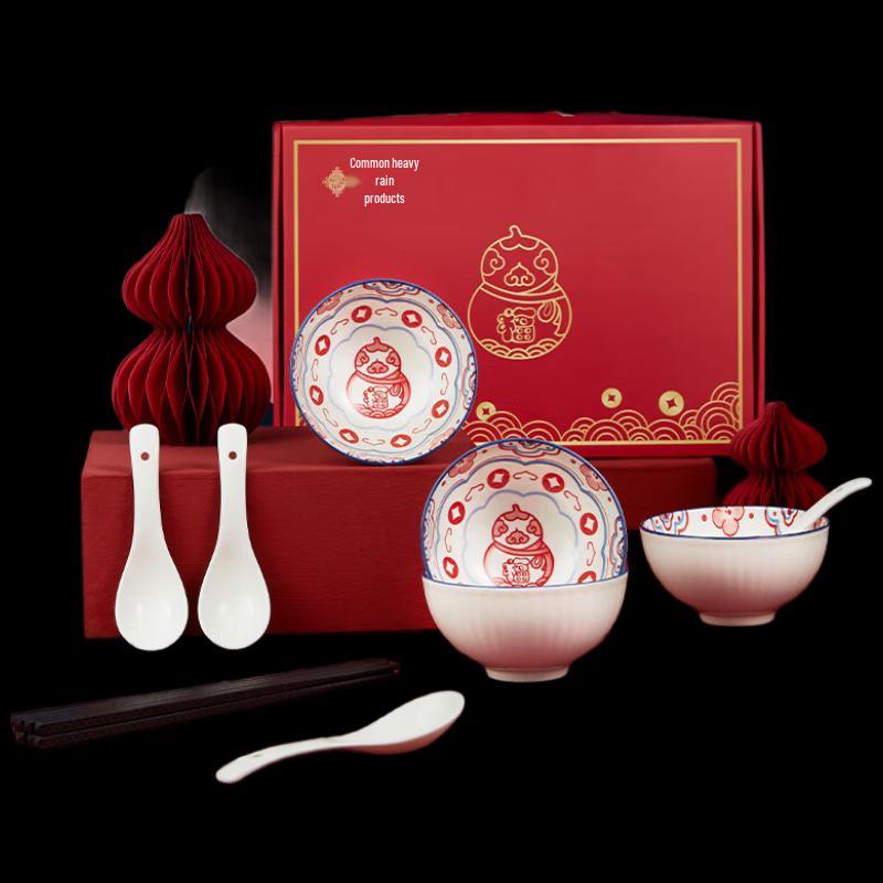 Gourd Blessing 12-Piece Ceramic Dinnerware Set