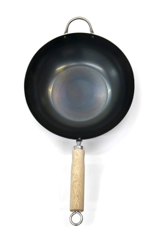 Kyoto Katsugu Wok-Eisentopf 30 cm, hergestellt in Japan, zum Braten