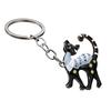 Cat Keychain Pendant Lightweight Metal Keychain Creative Enamel Cat Keyring Portable Key Chain Bag Charms Fun Accessories Gifts