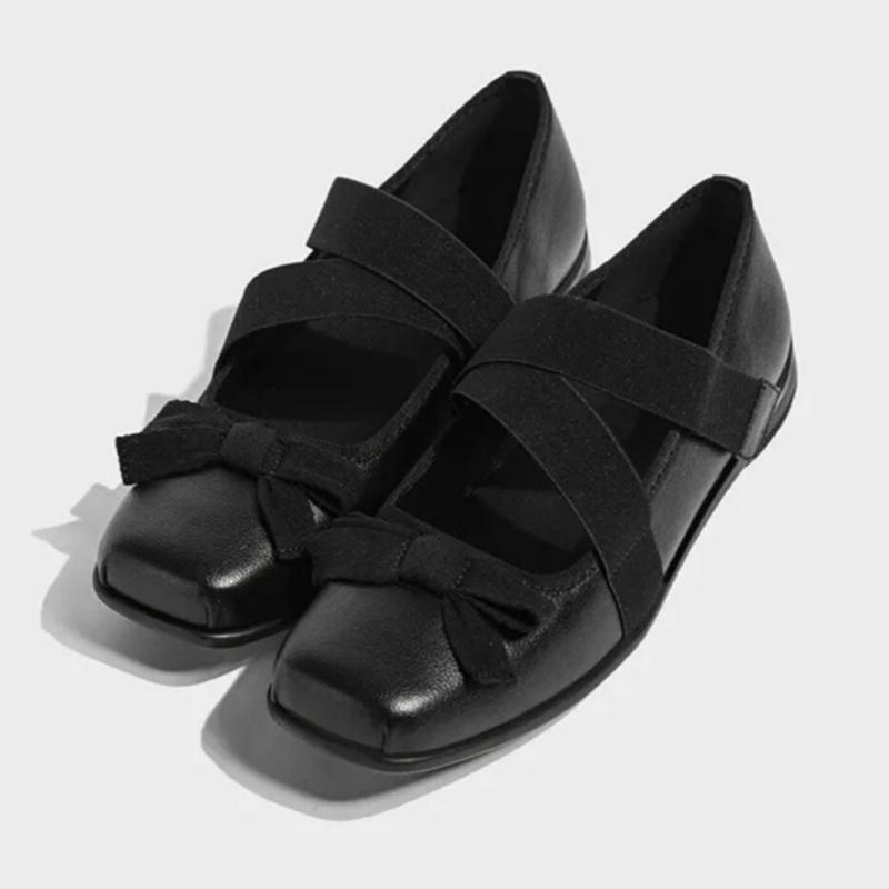 Projektant Mody Wiosenne Damskie Buty Mary Jane Moda Kwadratowy Nosek Damskie Wygodne Miękka Podeszwa Płaskie Buty Damskie Wygodne Baleriny