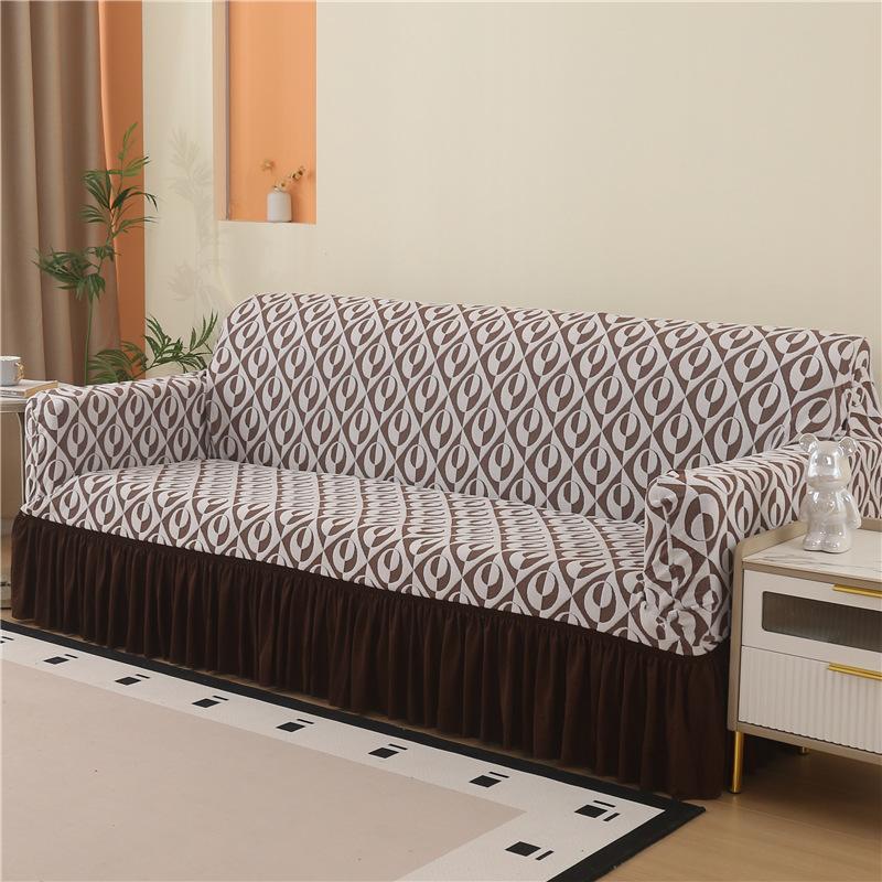Thick Sofa Cover With Skirtastic Couch Cover1/2/3/4 Seater Sofa Protective Cover For Living Room