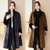 Herfst en winter geïntegreerde bont Chinchilla licht luxe modejas geïntegreerd bont lange jas high-end damesmodellen