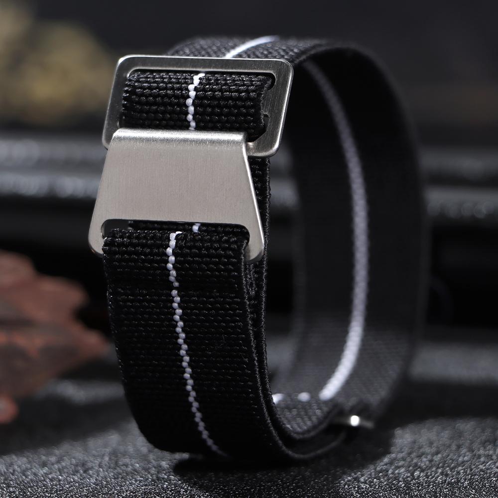 18mm 20mm 22mm Nylon Watchband for Seiko Army Military Woven Elastic Straps for French Troops Parachute Bag Men Women Sport Band