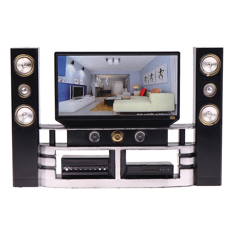 1/12 Puppenhaus Mini Fernseher Audio Ornament Puppenhaus Wohnzimmer Möbel Dekoration Puppenhaus Mikro Szene Dekoration Spielzeug