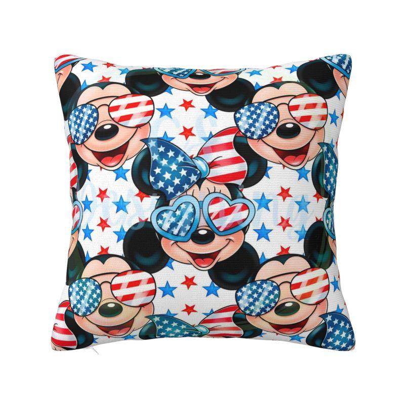 Disney Cartoon Minnie Mouse Cushion Covers Polyester Anime Throw Pillow Case for Sofa Car Square Pillowcase Bedroom Decoration