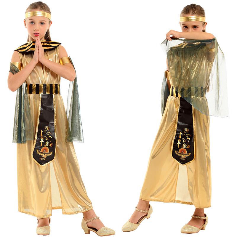 Halloween Egyptian Princess Costume for Girls - Masquerade G-0367 Dress Large