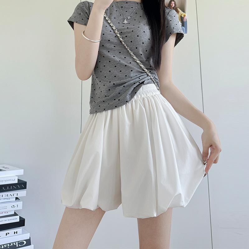 Белые шорты-кюлоты с бутонами, женские летние тонкие тонкие шорты А-силуэта с высокой талией S