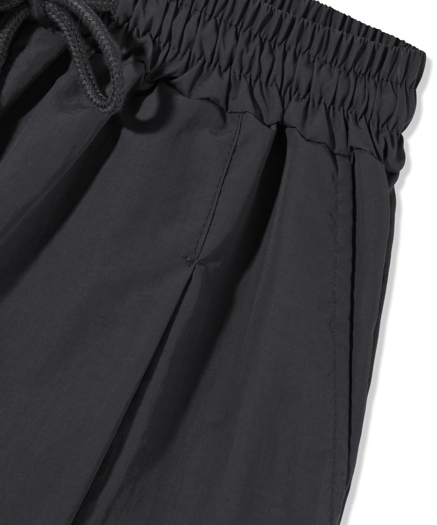 PIANER Nylon One-Pleat String Pants (Charcoal)
