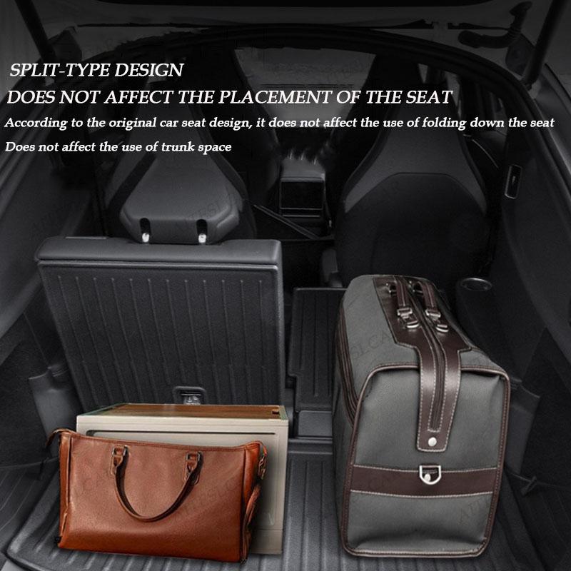 For Tesla Model Y L Front and Back Trunk Mat Seat Back Mat TPE Carpet Waterproof Weather-resistant Pads Up and Down Layer Mats