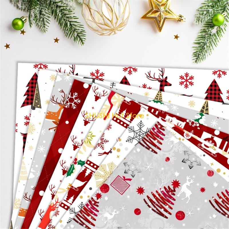 Recyclable Christmas Reindeer Decorative Paper For Gift Packaging Parties Decors Craft And Scrapbooking Activities D57B
