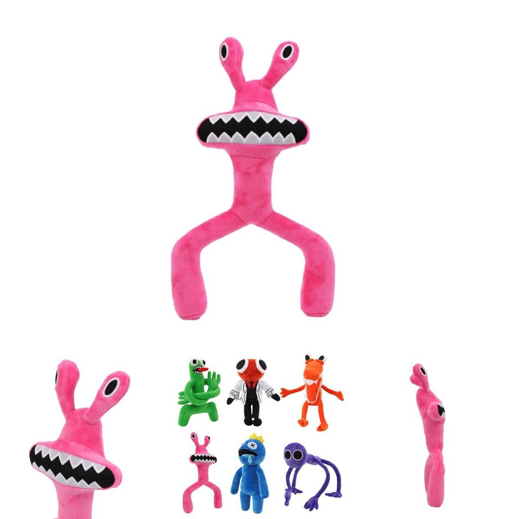 Roblox Rainbow Friends Pinker Frosch Plüschtier Weiche und Quetschbare Stoffpuppe für Kinder und Babys