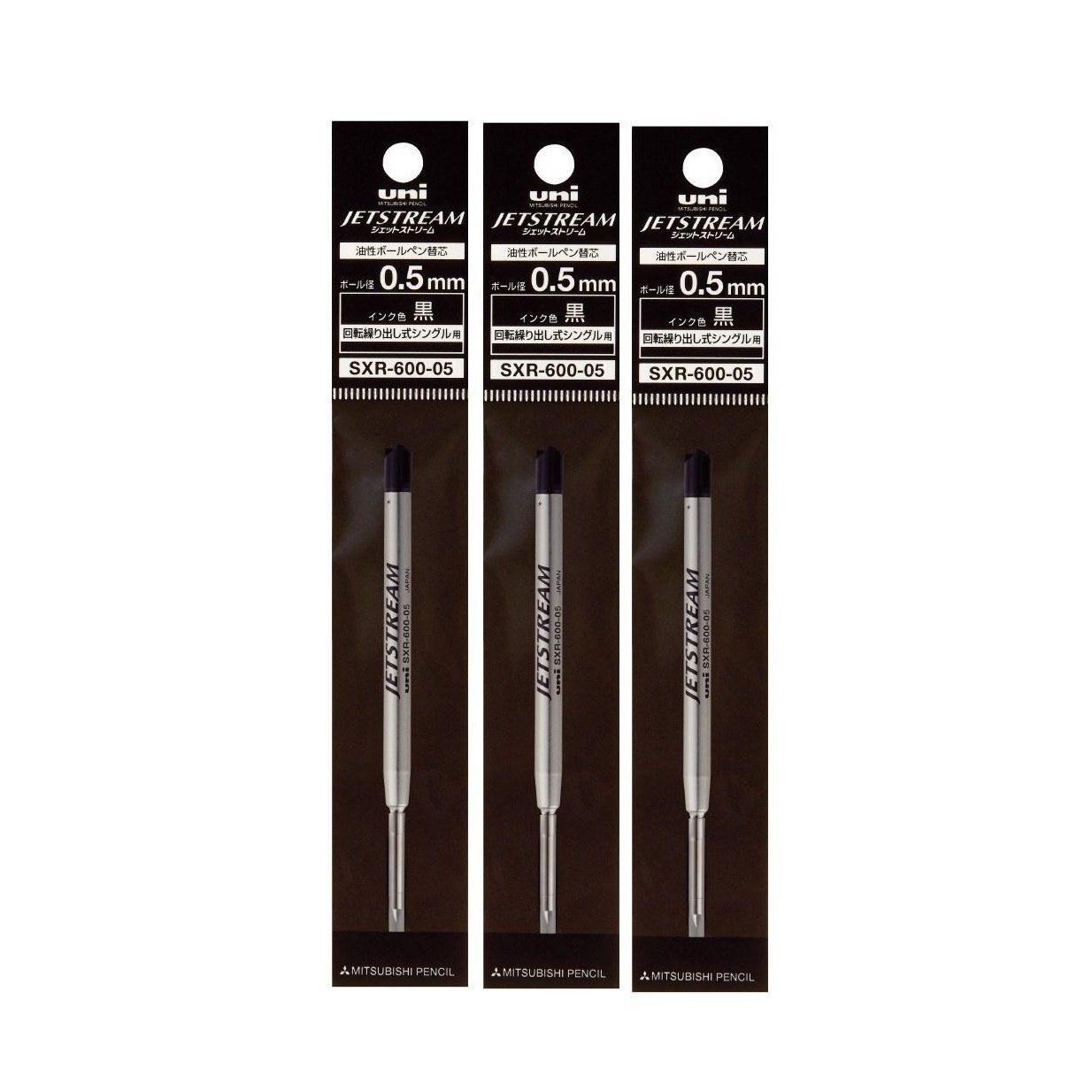 Mitsubishi Pencil Ballpoint Pen Refill Jetstream Prime 0.5 Single Color Black Set 3