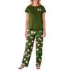 Women's Valentine's Day Butterfly Print Short,Sleeve Pajama Set