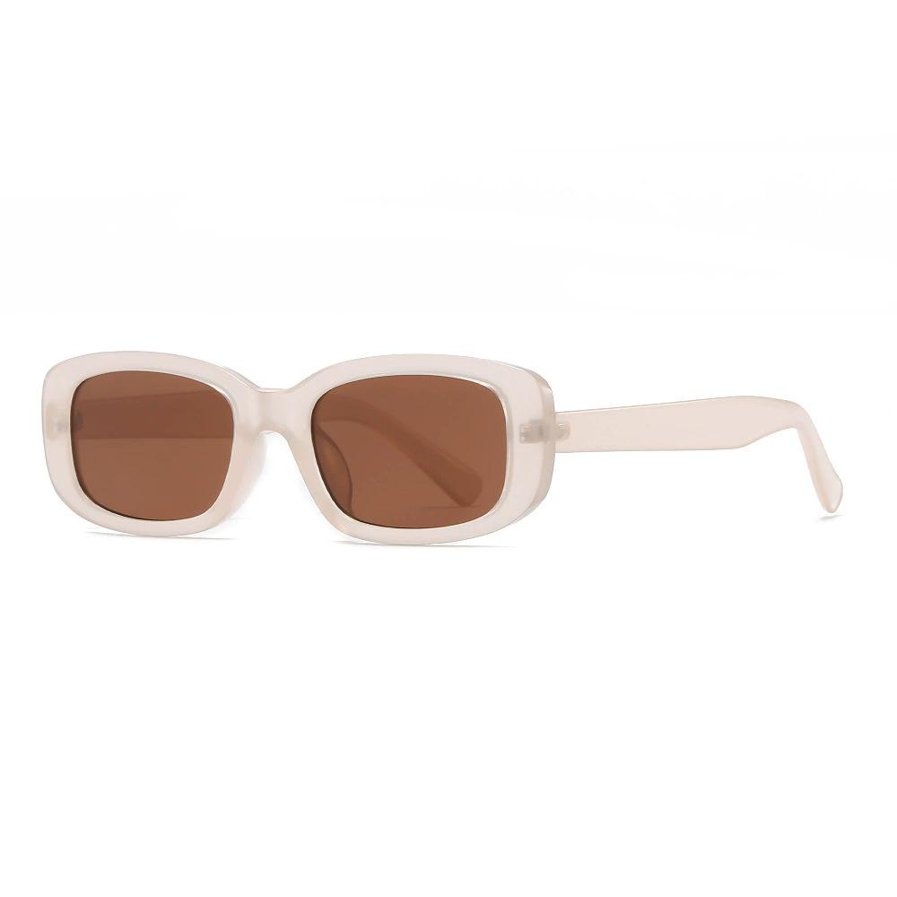 Sunglasses Women'S Retro Rectangular Frame Glasses Uv Protection Sunglasses Men'S High Sense