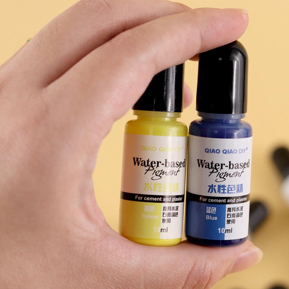 12 Colors 10ml Gypsum Cement Pigment Liquid Dyeing Handmade Plaster Craft Making Concentrate Coloring Dye Gypsum Powder Color