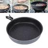 Camping Frying Pan 22cm Non Stick Coating Foldable Handle Outdoor Skillet Cooking Pan for Gas Stove Induction Cooker