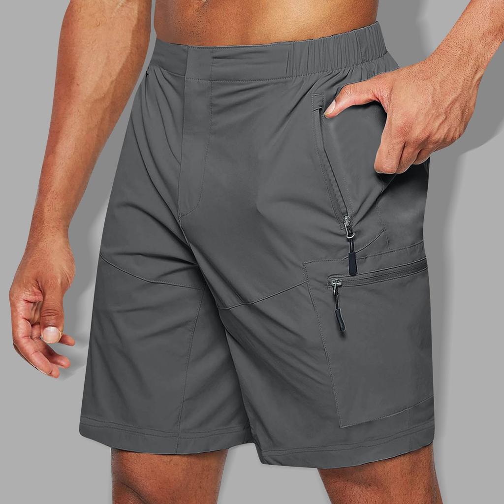 Pantaloni Casual Trendy de Vară pentru Bărbați, Oversized, cu Buzunare Multiple, Pantaloni Scurți de Lucru din Bumbac