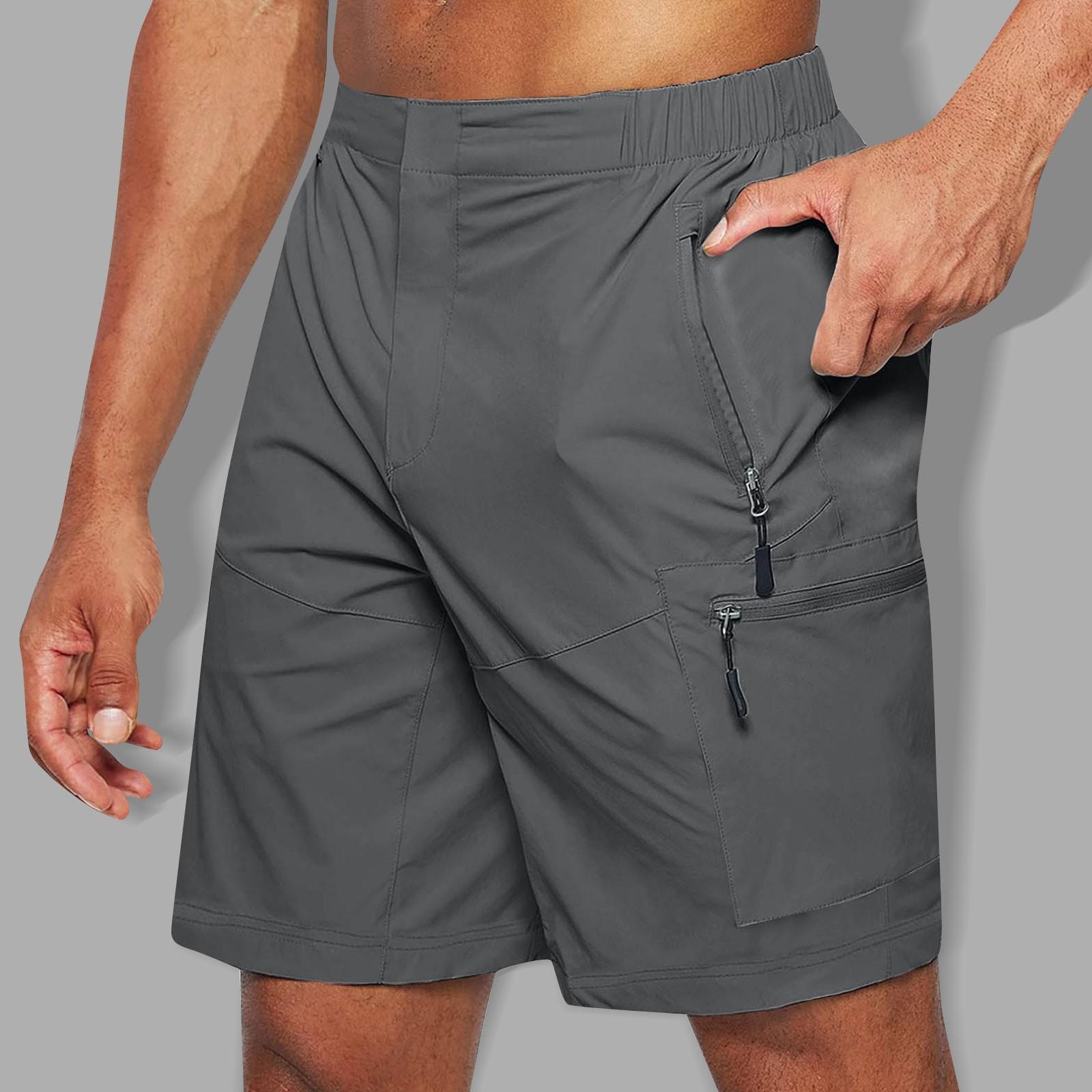 

Men s Lightweight Quick-Dry Hiking Shorts with Zipper Pockets, Stretch Athletic Shorts for Outdoor Activities M