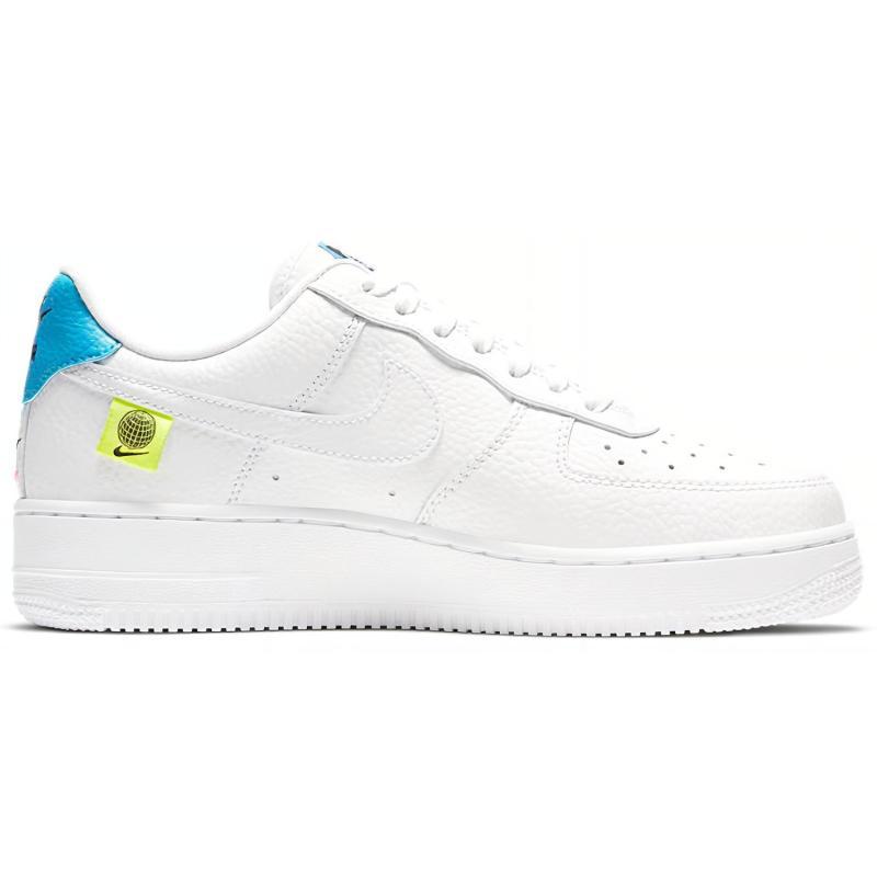 Nike Air Force 1 Low '07 Worldwide Pack White Blue Volt Women's Sneakers CT1414-101