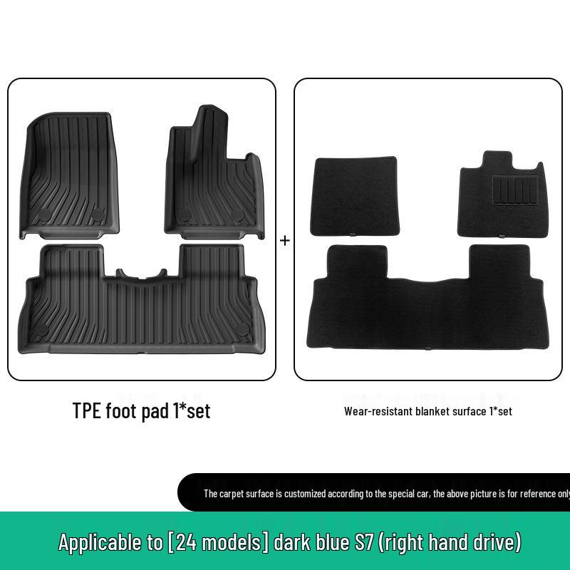 Floor Mats for 2024 Changan Deepal S7 RHD: TPE Mats, Trunk & Backrest Mats
