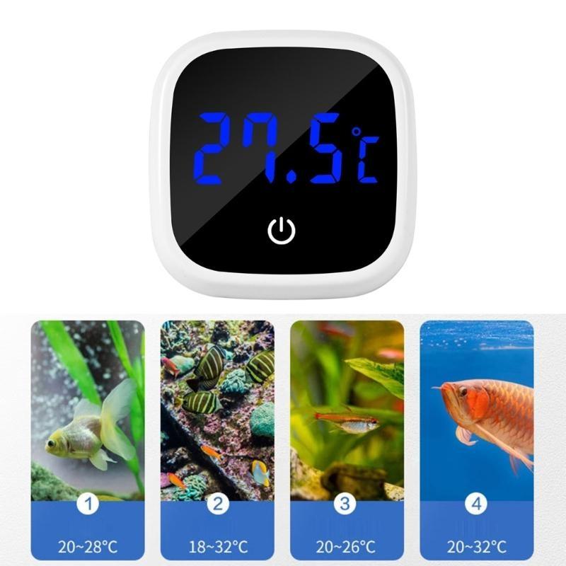 Mini Aquarium Thermometer Accurate LED Display Digital Fish Thermometer