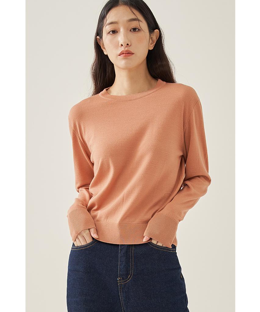 IOLO Women'S Wool Silk Crew Neck_Pink