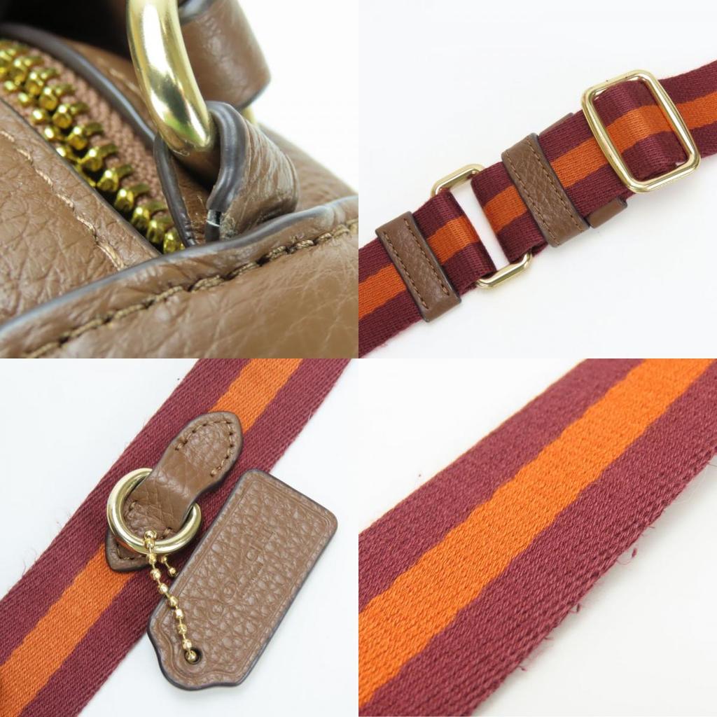 Used COACH Shoulder Bag C0927 Signature canvas/leather Brown Bordeaux Pochette