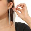 European & American Rhinestone Tassel Ear Hook Earrings for Women