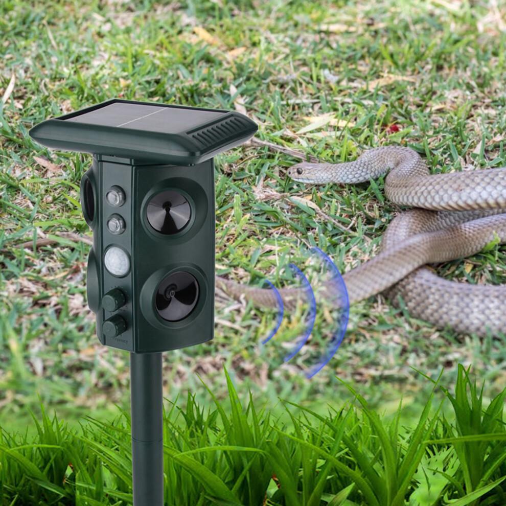 Picchetto anti-talpe, repellente solare attivato dal movimento, con ultrasuoni, flash LED e vibrazione per allontanare ratti, serpenti e cervi in