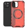 For iPhone 15 Case Honeycomb Design Magnetic TPU+PC Phone Cover