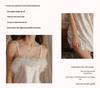 Rose Pure Temptation Plus Size Feathered Camisole Nightgown & Robe Set for Women