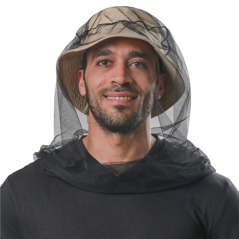 Men's and women's outdoor mosquito-proof headgear mesh mask beekeeping cap fishing mask versatile mesh cap