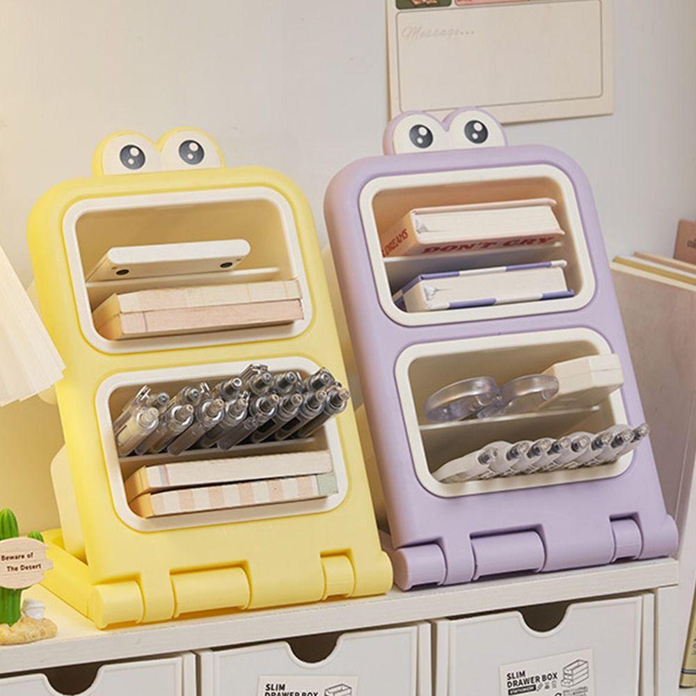 Large Capacity Slanted Pen Holder Desktop Storage Rack Student Pen Barrel