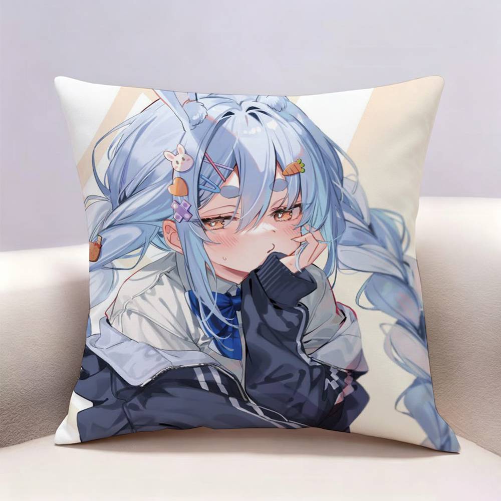 HHololive Usada Pekora Doublesided print Pillow Case for Sofa Living Room Home office Decor Protective Cover