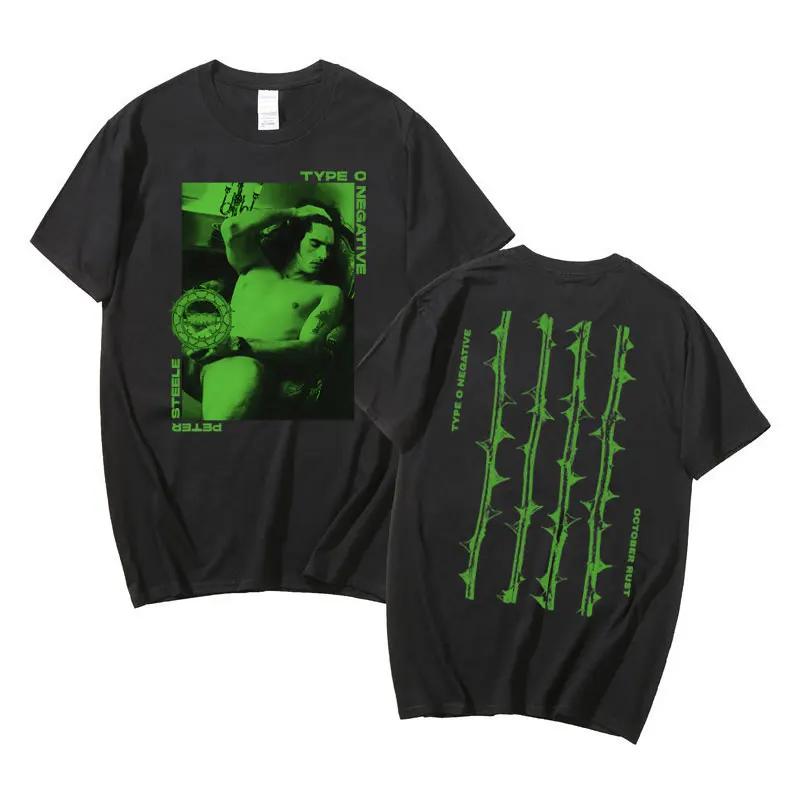 2025 Summer Oshaped Negative Artistic Aesthetic Tshirt Mens Fashion Cotton Tshirt Retro Rock Band Hiphop Oversized Tshirt S