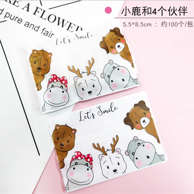 100 Stück 5,5x8,5cm Kleine Plastik Backverpackung Keks Plätzchen Süßigkeiten Maschinenversiegelt Neujahr Weihnachten Party Geschenktüten