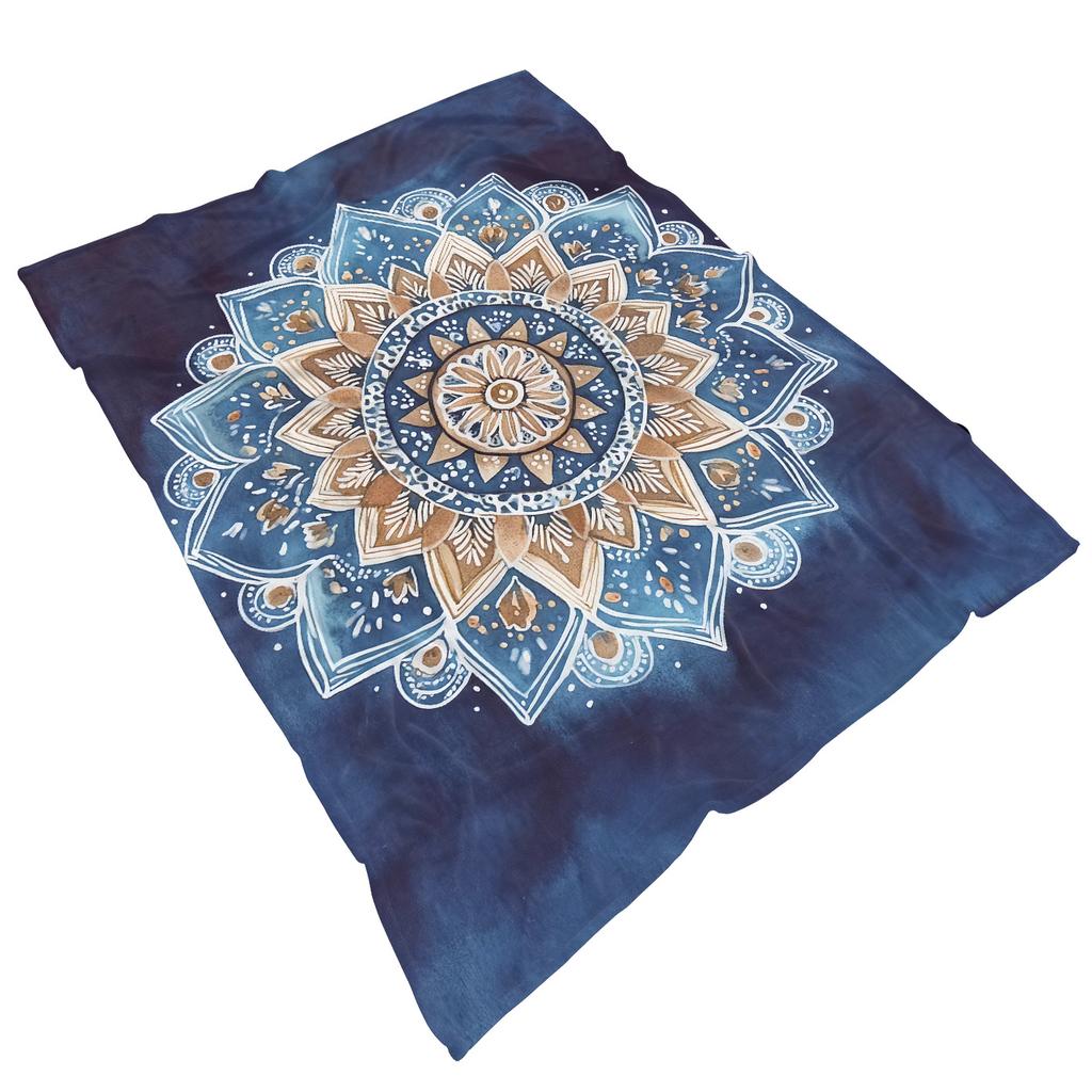 Bohemian Mandala HD Print Lightweight Flannel Throw Blanket - Soft, Warm & Durable for Travel, Camping, Outdoor, Living Room, Of