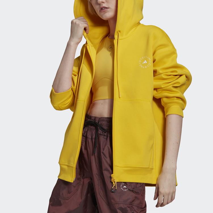 adidas X Stella McCartney Jackets Women's Yellow Hooded Moderate Soft Shell GU1617