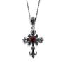 Gotische Große Barocke Silberne Kreuz Anhänger Halskette Für Frauen Modeschmuck