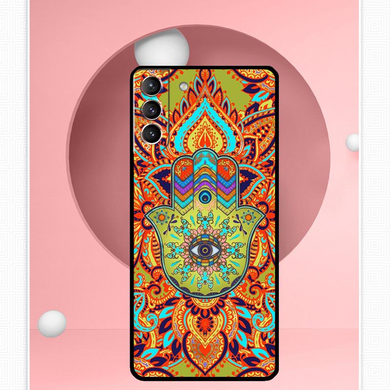 Hamsa Hand of Fatima Case For Samsung Galaxy S24 Ultra S20 S21 S22 S23 S25 Ultra S9 S10 Plus S25 FE Cover Funda