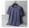 Herr Sommar Is-Silke Mesh Snabbtorkande T-shirt - Lös Passform, Casual Sport, Stor Storlek, Rund Hals, Kort Ärm, Tryckt Design.