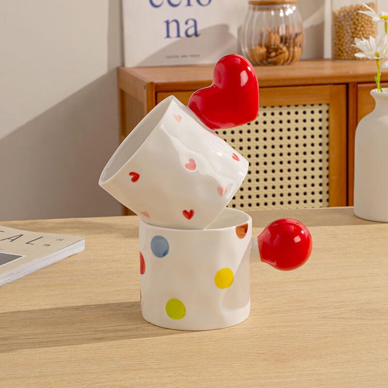 Nordic Love Heart Ceramic Mug